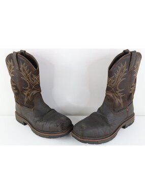 Ariat Work Mens 12D Composite Toe Leather Waterproof WorkHog Square Cowboy Boots